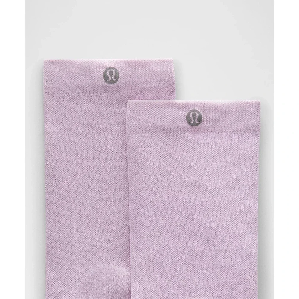 Lululemon-Unisex Power Stride Crew Socks 3 Pack-Lilac Play/Ocean Wave/White